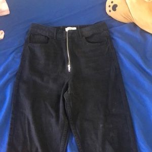 A zip up jean